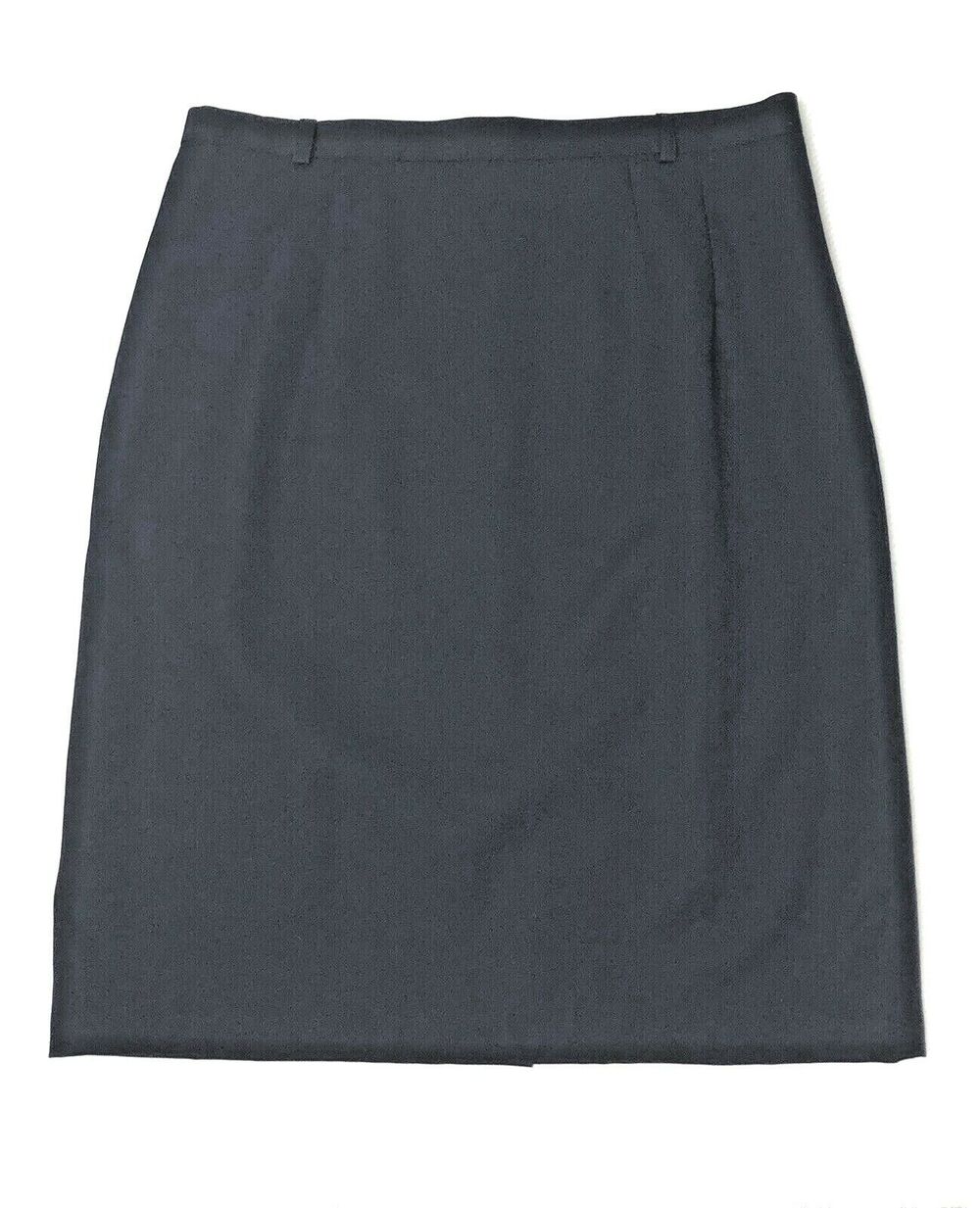 Talbots Pencil Skirt Woman 8 Navy Blue 100% Wool Fully Lined Classic Career Work